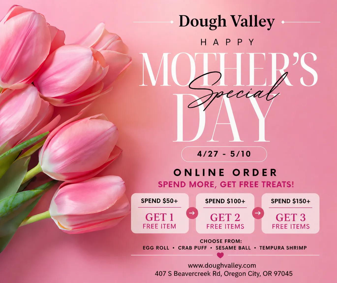Celebrate Mother’s Day with Sweet Deals at Dough Valley